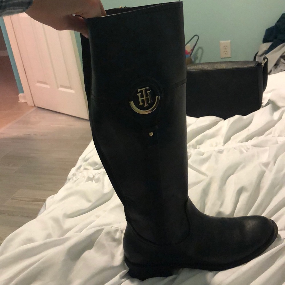 Tommy Hilfiger Black Riding Boots